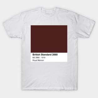 Royal Maroon British Standard 1019 Colour Swatch T-Shirt